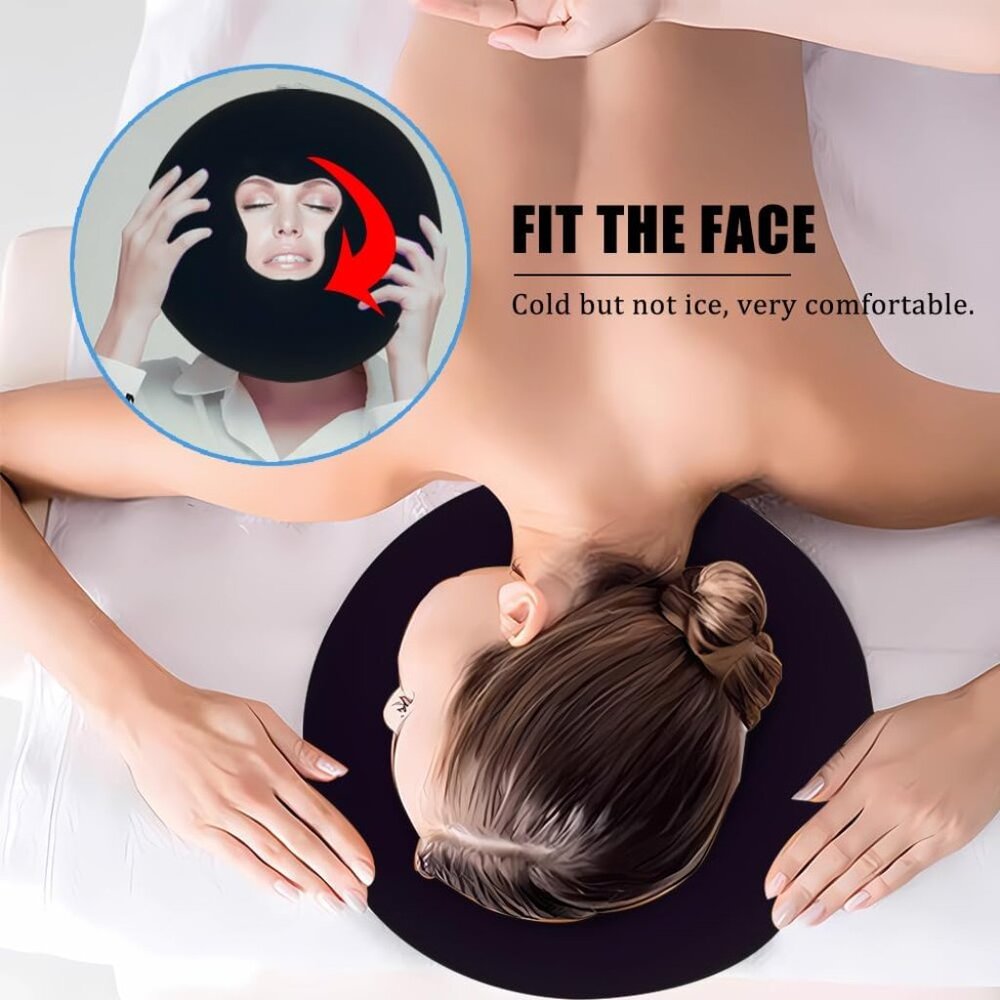 Silicone Face Massage Pillow,SPA Beauty Face Relax Headrest(1 Set(Any Color))